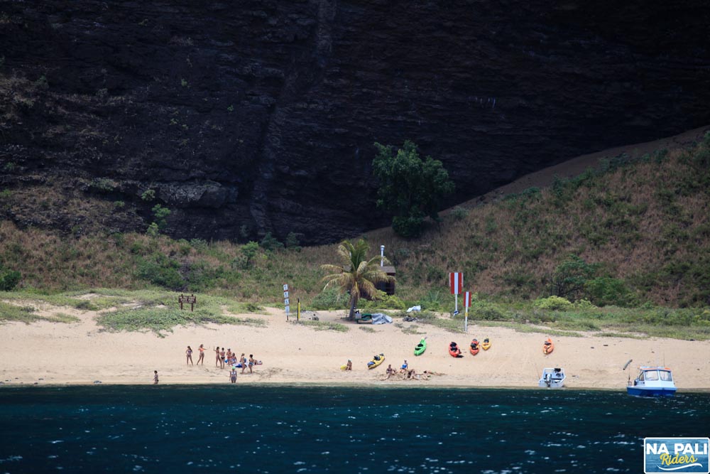 a group of people standing next to a body of water