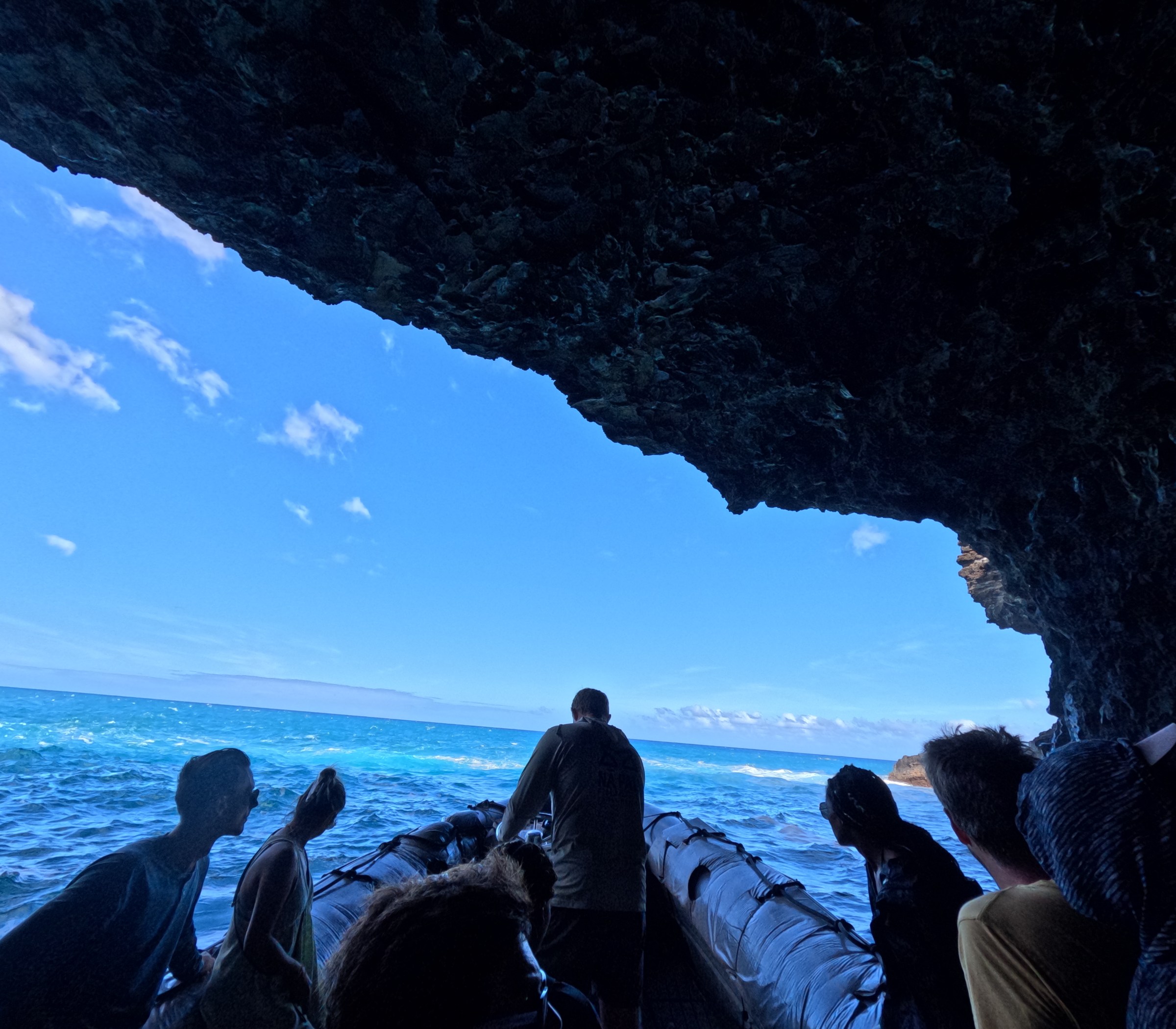 inside a sea cave