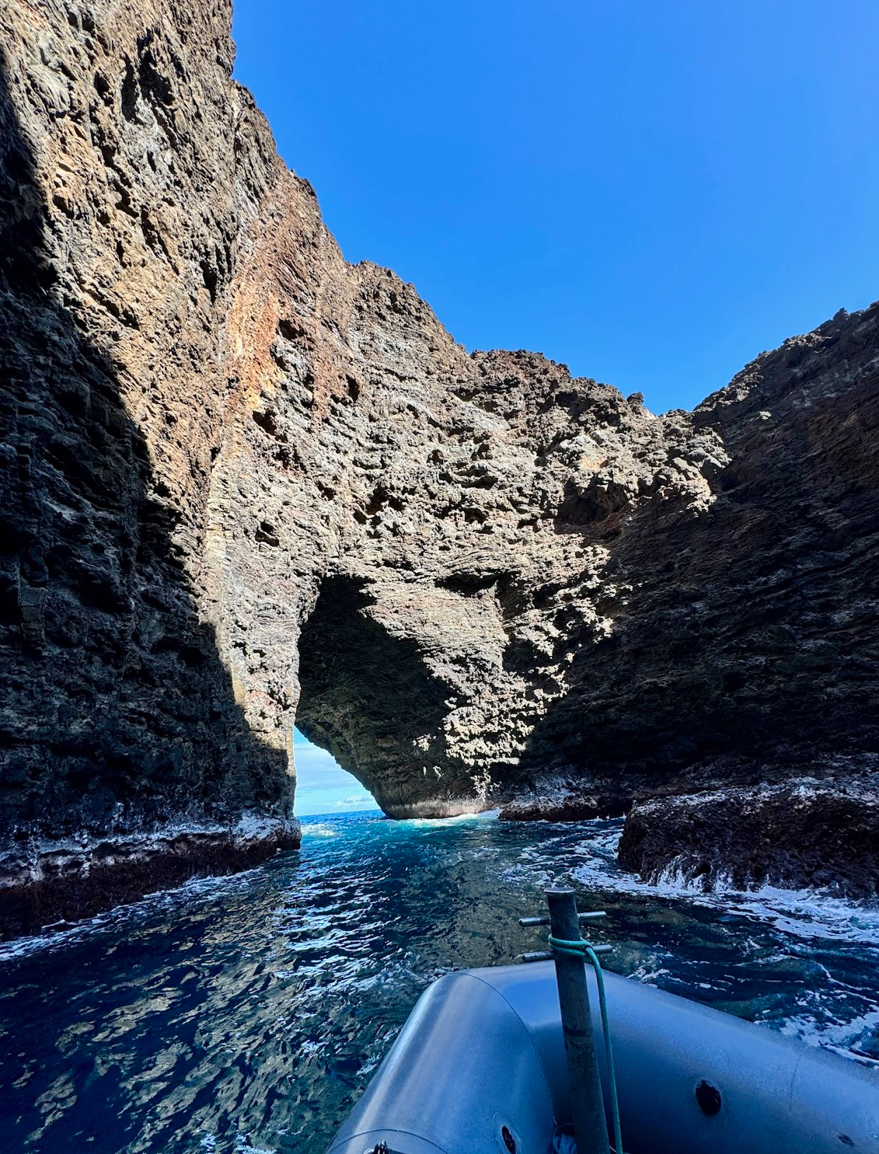 open ceiling sea cave